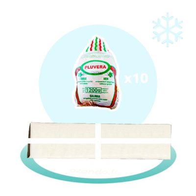 Poule Pluvera surgelée — carton 10 x 1200 g (PRO)