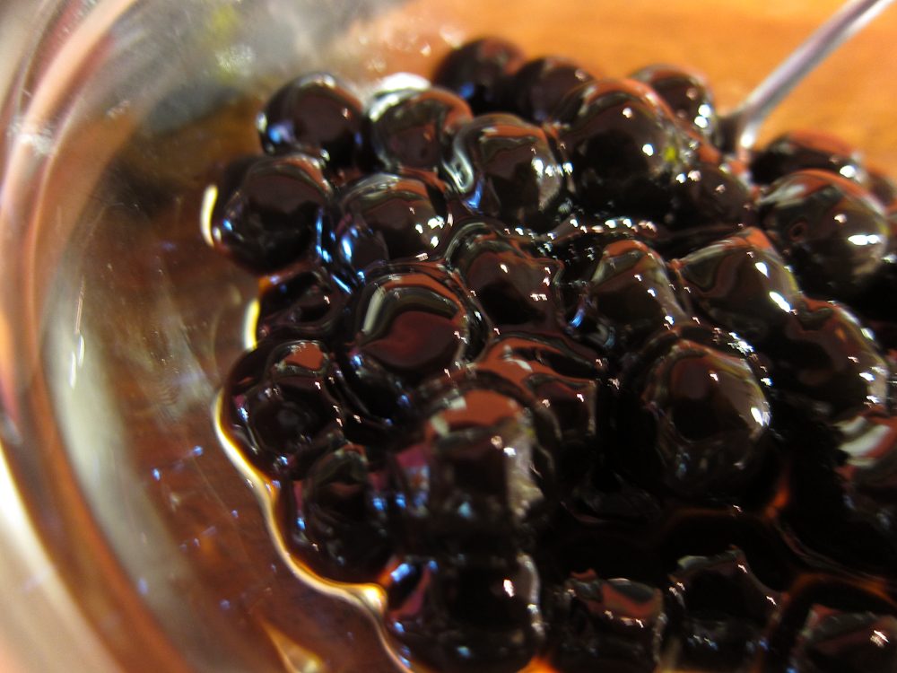 Perles de tapioca, amidon extrait du manioc