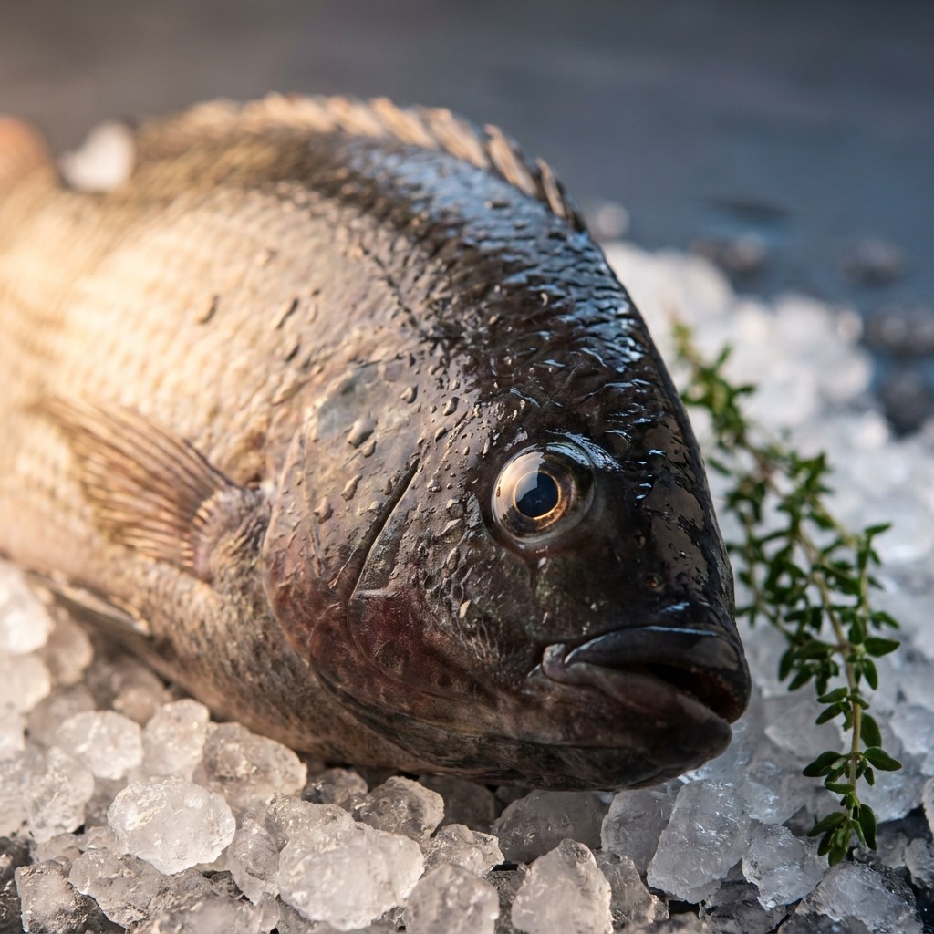 Tilapia noir entier surgelé — carton 4 kg (PRO)
