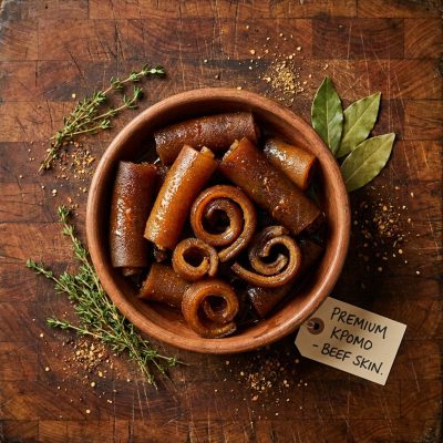 Peau de bœuf (Kpomo) emballée — Carton 20 kg