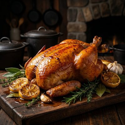 Poule fumée — à la pièce